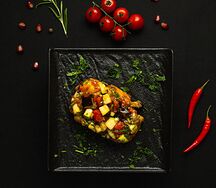 Салат с печеными овощами