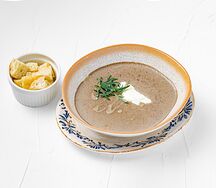 Крем-суп грибной с маскарпоне и крутонами