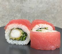 С тунцом и креветкой