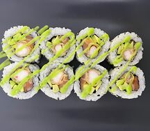 С креветкой и соусом сгущенка-васаби