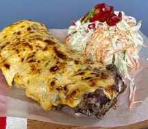 Свиные ребра Текс Мекс с салатом коул слоу