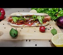 Хот-дог куриный двойной на углях