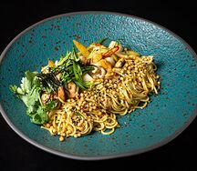 Лапша с креветками юдзу чили