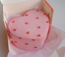 Бенто-торт Сердце розовое