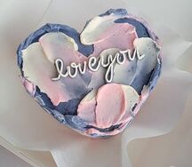 Бенто-торт Сердце Акварель