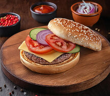 Бургер с сочной говядиной