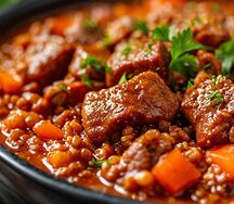 Гуляш свиной с гречкой