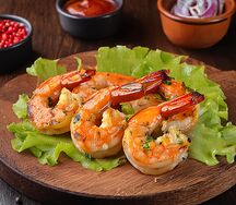 Тигровые креветки на мангале