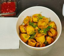  Пельмени домашние с курицей во фритюре 