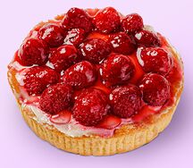 Тарталетка фисташковая с малиной