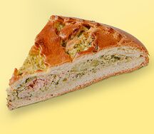 Пирог с рыбой и брокколи