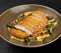 Курица Кацу с овощами терияки