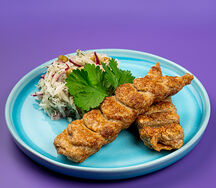 Люля-кебаб с салатом из капусты