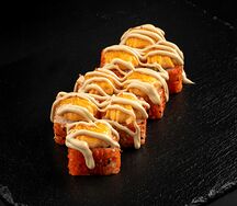 Запечённый ролл угорь-лосось