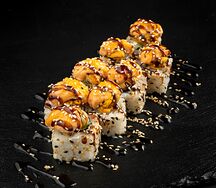 Запечённый ролл с мидиями