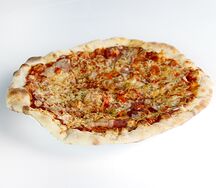 Ам пицца с сыром, ветчиной и перцем Пепперони