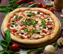 Пицца с морепродуктами