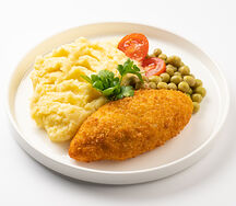 Котлета по-киевски с картофельным пюре