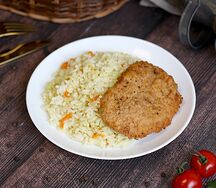 Шницель куриный с рисом