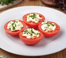 Закуска из помидоров с чесноком