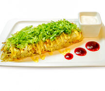 Картофельный драник с тыквенной начинкой