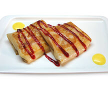 Блинчики с вегетарианской ветчиной и сыром