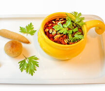 Морковное блюдо Красный кардинал