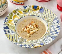 Грибной крем-суп с гренками