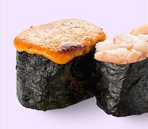 Запеченный гункан с креветкой