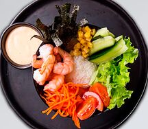 Поке Боул с тигровыми креветками