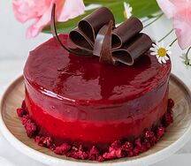 Бенто-торт Шоколадно-малиновый