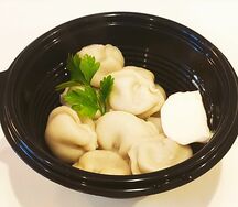 Фирменные пельмени из мраморной говядины с маслом