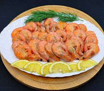 Королевские креветки горячие