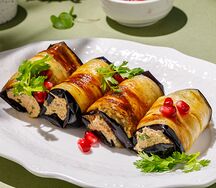 Рулетики из баклажанов по-грузински