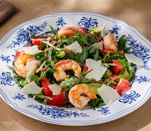 Руккола с креветками