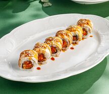 Ролл с кранчем и угрем