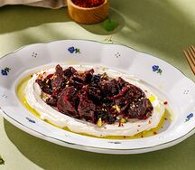 Вяленная свекла ткемали с кремом Гуда