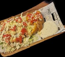 Цезарь с мясом цыпленка на гриле