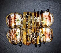 Жареный лосось