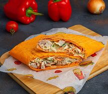 Шаурма со свининой в сырном лаваше