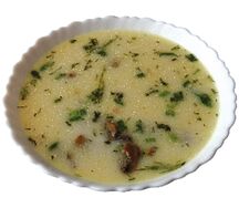 Суп грибной с курицей