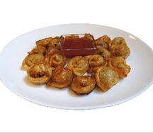 Жареные пельмени