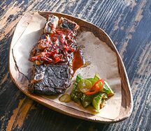 Томленое говяжье ребро в красном вине