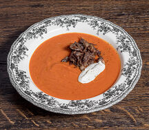 Острый томатный суп с говядиной