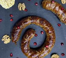 Колбаса из свинины на мангале