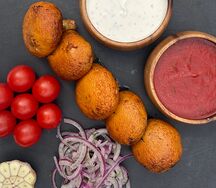 Шампиньоны на мангале