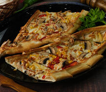 Пиде с грибами и сыром