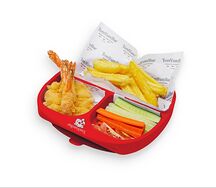 Bento-Box с креветками и картофелем фри