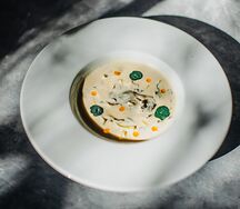 Сливочный суп с морепродуктами