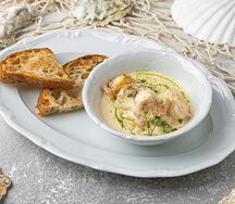 Креветки в соусе сливочный пармезан